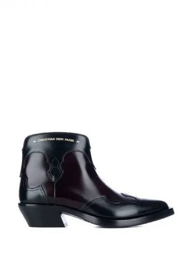 Dior West Heel Leather Ankle Boots 270361 - DIOR - BALAAN 1