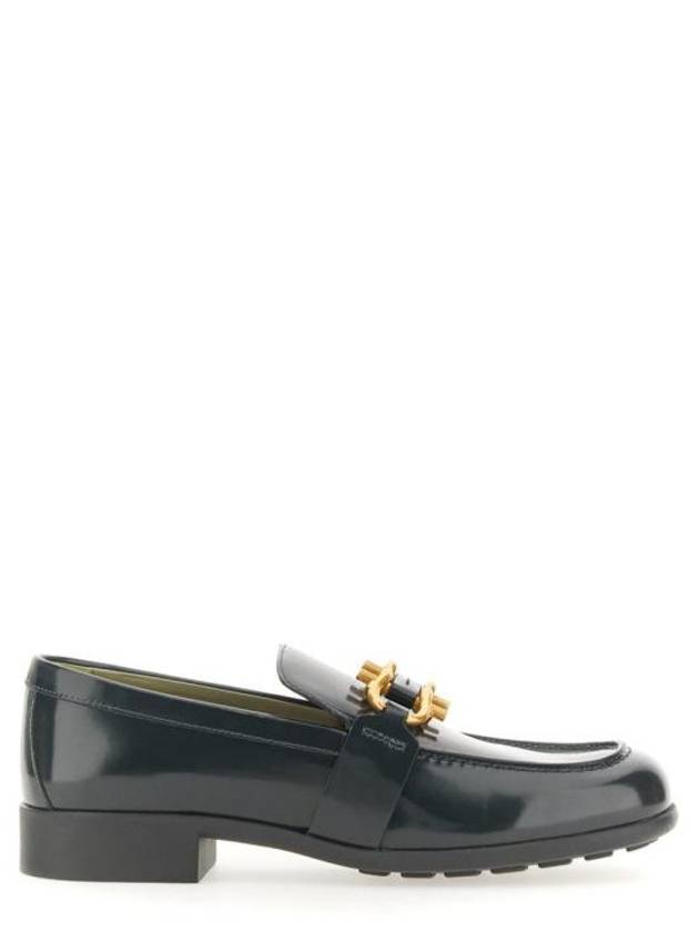 Leather Loafers Dark Green - BOTTEGA VENETA - BALAAN 2