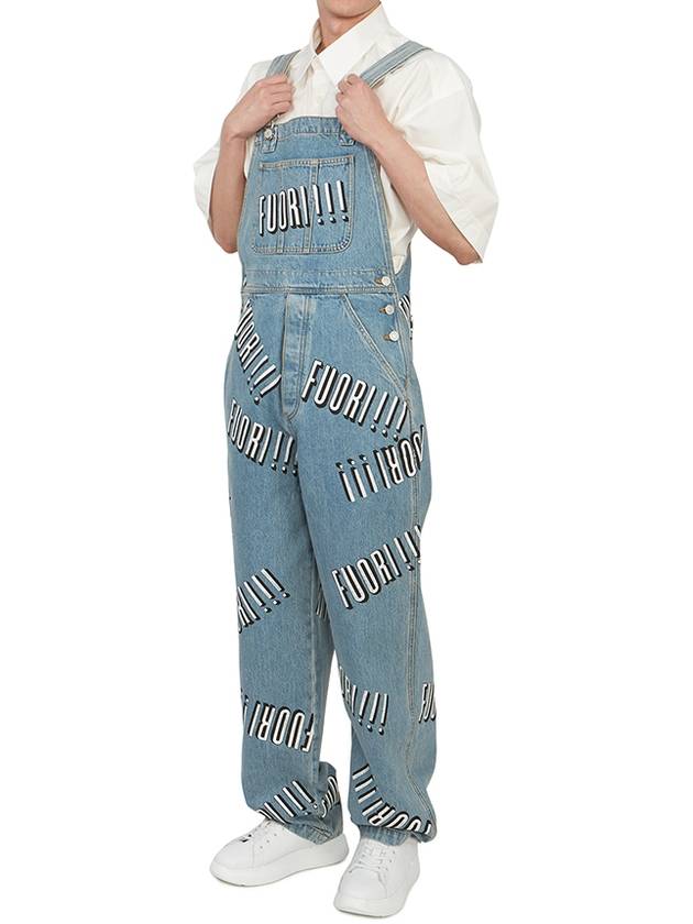 Cotton Dungaree Jeans Blue - GUCCI - BALAAN 7