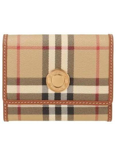 Check Half Wallet Beige - BURBERRY - BALAAN 2