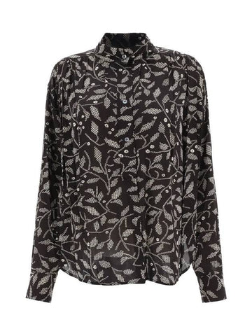 floral print blouse black - ISABEL MARANT ETOILE - BALAAN 1