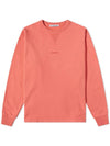 Logo Cropped Neck Oversized Fit Sweatshirt Salmon Pink - ACNE STUDIOS - BALAAN 1