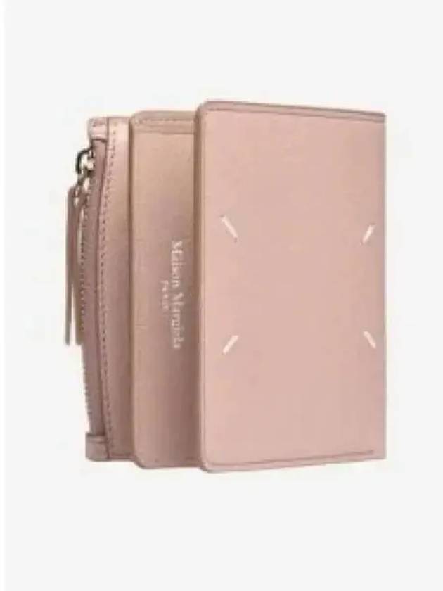 Four-Stitch Leather Half Wallet Pink - MAISON MARGIELA - BALAAN 2