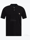 Regular Fit Zebra Logo Short Sleeve Polo Shirt Black - PAUL SMITH - BALAAN 2