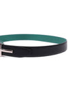 Silver Hardware T Logo Reversible Leather Belt Green Black - TOM FORD - BALAAN 6