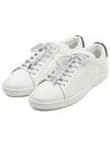 Signature Court Classic Lips Leather Low Top Sneakers White - SAINT LAURENT - BALAAN 3