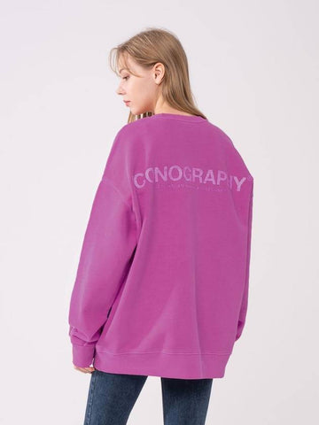 Pigment Heavy Cotton Trinity Sweatshirt Magenta - ICONOGRAPHY - BALAAN 1