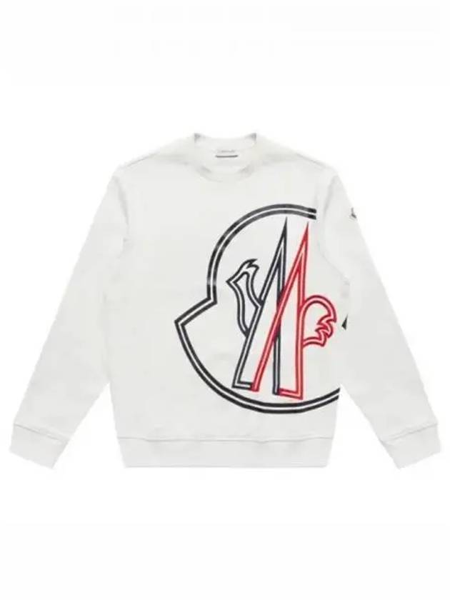 8G00014 809KR 90S Big Logo Printing Sweatshirt Ivory Men s TJ 271854 - MONCLER - BALAAN 1