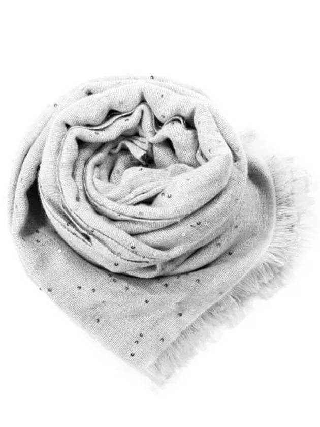 Cashmere Wool Scarf Grey - BRUNELLO CUCINELLI - BALAAN 2