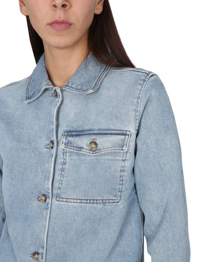 Women's Zenith Denim Jacket Light Blue - A.P.C. - BALAAN 5