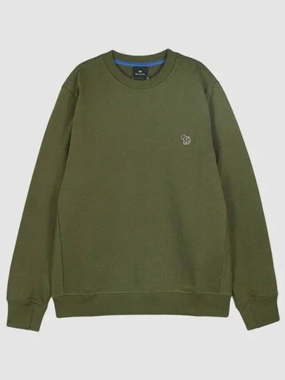 Zebra Patch Cotton Sweatshirt Green - PAUL SMITH - BALAAN 2