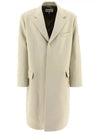 Wool Single Coat Beige - LOEWE - BALAAN.