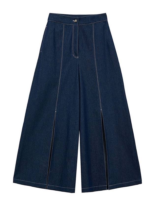 SLIT WIDE DENIM PANTS BL blue - TIBAEG - BALAAN 5