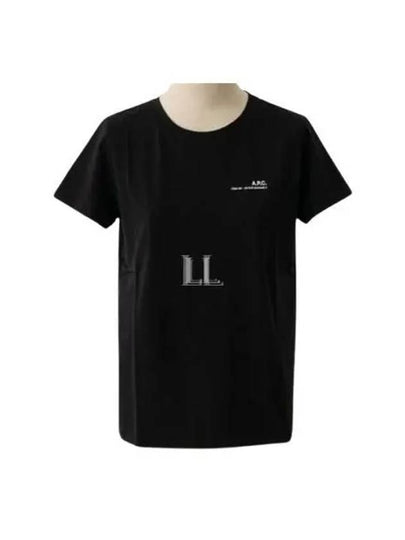 Item Logo Crew Neck Short Sleeve T-Shirt Black - A.P.C. - BALAAN 2