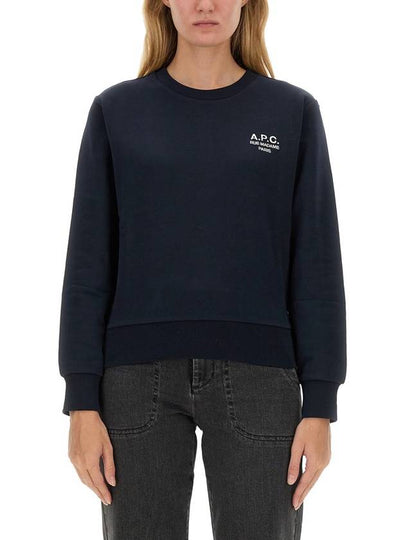 Rue Madame Cotton Sweatshirt Navy - A.P.C. - BALAAN 2