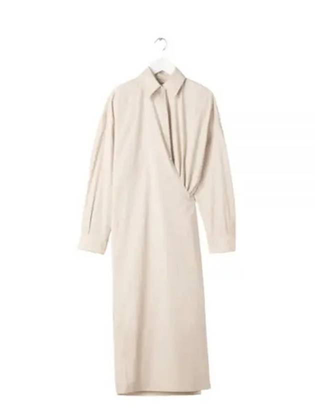 Straight Collar Twisted Long Dress Ivory - LEMAIRE - BALAAN 2