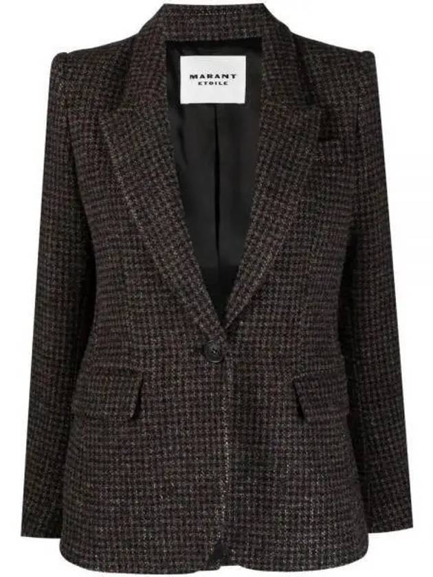 Kerstin Single Breasted Virgin Wool Blazer Jacket Brown - ISABEL MARANT - BALAAN 2