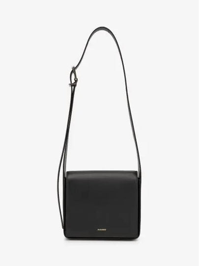 Logo Stamp Leather Shoulder Bag Black - JIL SANDER - BALAAN 2