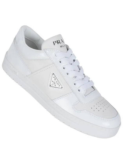 Downtown Leather Low Top Sneakers White - PRADA - BALAAN 2