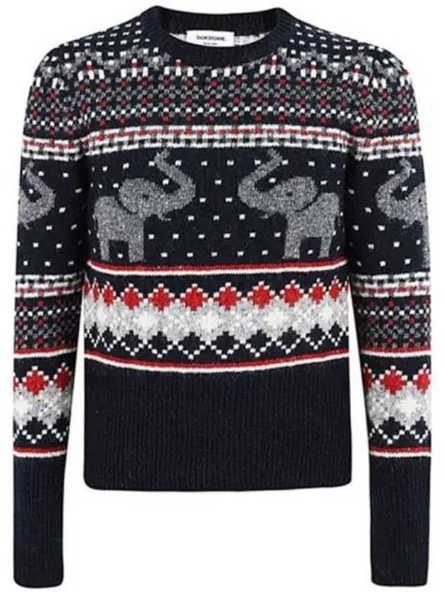 Icon Elephant Pullover Knit Top - THOM BROWNE - BALAAN 2