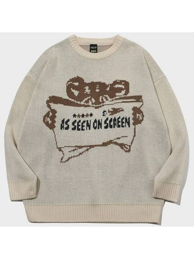 Teddy Book Pullover Sweatshirt Cream - CPGN STUDIO - BALAAN 1