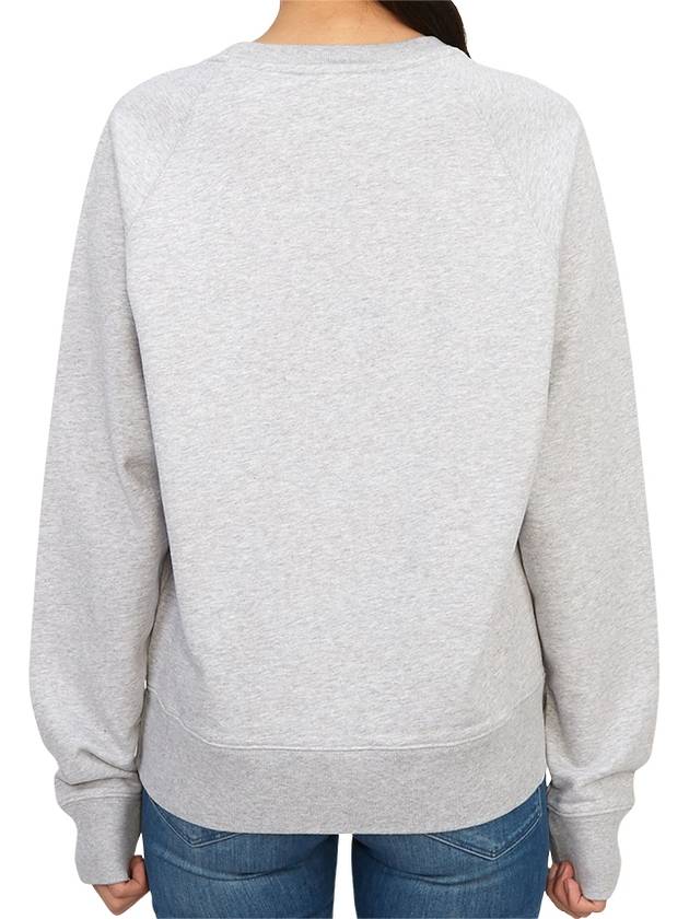 Campus Fox Print Cotton Sweatshirt Light Grey Melange - MAISON KITSUNE - BALAAN 5