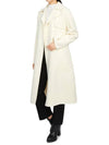 Wrap Wool Cashmere Belt Trench Coat Ivory - THEORY - BALAAN 8