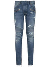 Biker Fade Denim Skinny Jeans Blue - BALMAIN - BALAAN 2