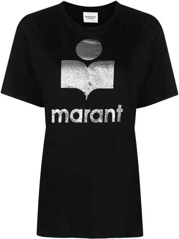 ZEWEL Logo Linen Short Sleeve TShirt - ISABEL MARANT - BALAAN 1