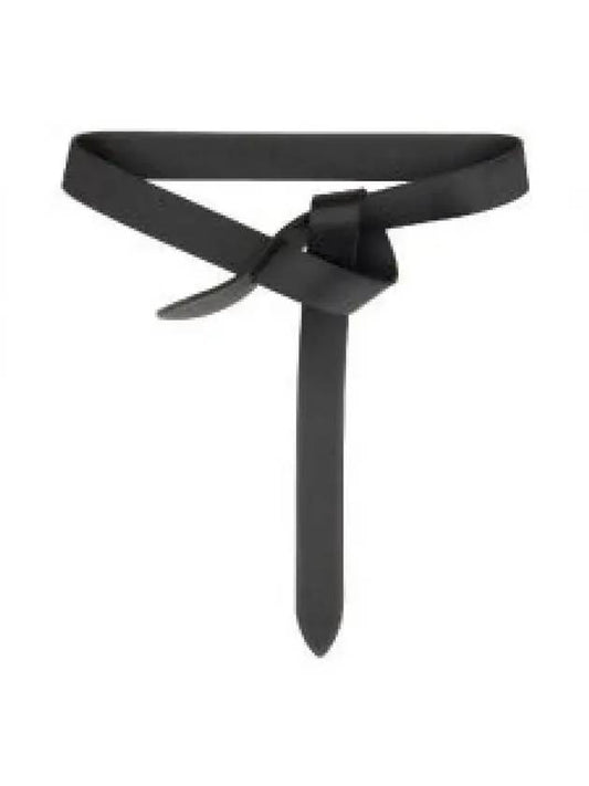 Lecce Knotted Leather Belt Black - ISABEL MARANT - BALAAN 2