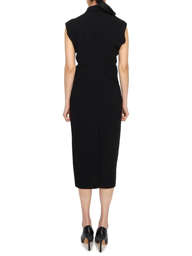 Sughero Collar Sleeveless Midi Dress Black - MAX MARA - BALAAN 4