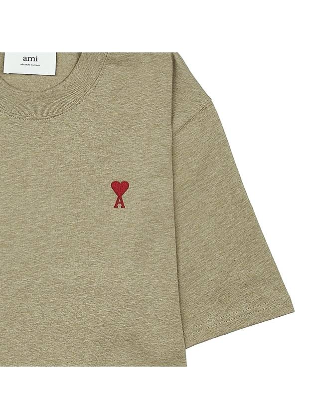 Small Heart Logo Boxy Fit Short Sleeve T-Shirt Heather Sage - AMI - BALAAN 8