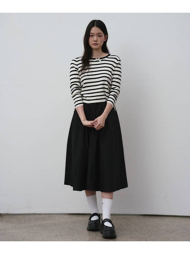 Striped shirring knit Black - THE GREEN LAB - BALAAN 9