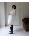 Airy Tulle Lace Dress for Layering WHITE Women s Long One Piece - RUBATI - BALAAN 3