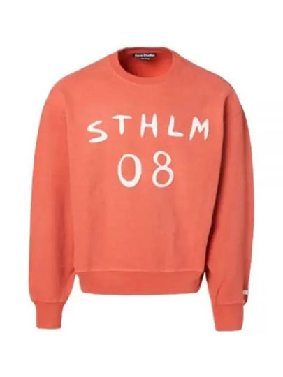 Relaxed Fit Patch Print Sweatshirt Chili Orange - ACNE STUDIOS - BALAAN 2