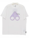 Maurice Logo Print Short Sleeve T-Shirt White - MOOSE KNUCKLES - BALAAN 4