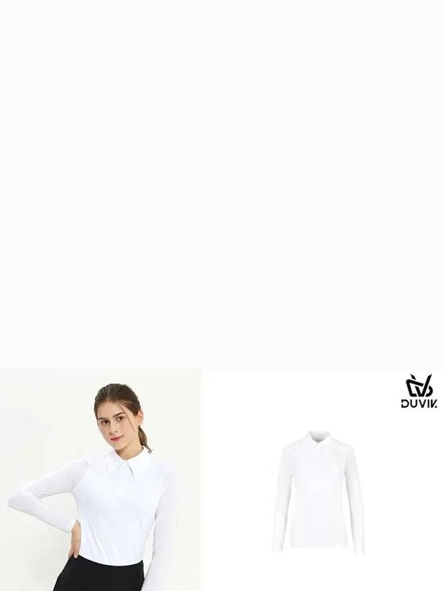 wide collar cold long sleeve t-shirt DD2WTS102WH - DUVIK - BALAAN 7