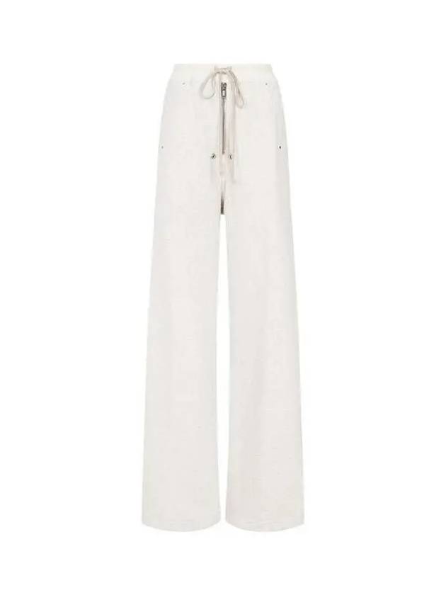 WOMEN DRKSHDW Drawstring Flare Long Pants Melange Gray - RICK OWENS - BALAAN 1