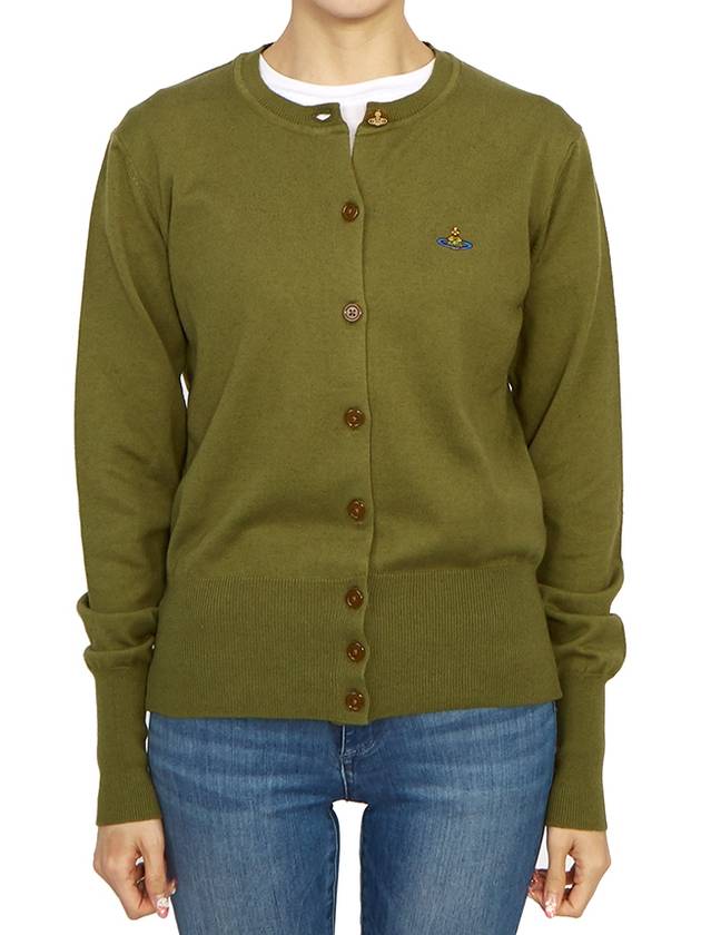 Bea Logo Cardigan Green - VIVIENNE WESTWOOD - BALAAN 3