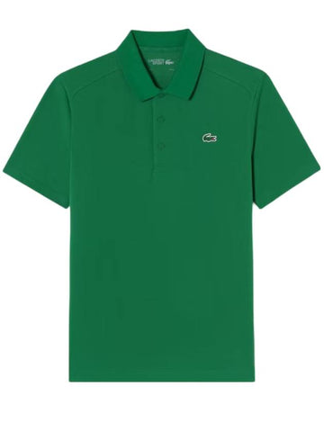 Men's Solid Golf Short Sleeve Polo Shirt Green - LACOSTE - BALAAN 1