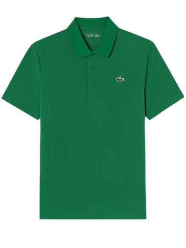 Men's Solid Golf Short Sleeve Polo Shirt Green - LACOSTE - BALAAN 1