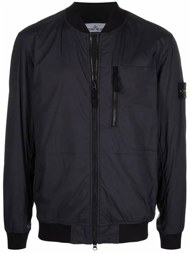 Skin Touch Nylon Garment Dyed Bomber Jacket Navy - STONE ISLAND - BALAAN 3