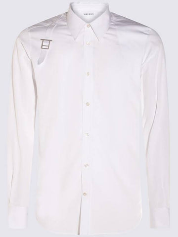 Alexander McQueen White Cotton Shirt - ALEXANDER MCQUEEN - BALAAN 1