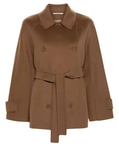 Louis Short Virgin Wool Double Coat Camel - MAX MARA - BALAAN 1