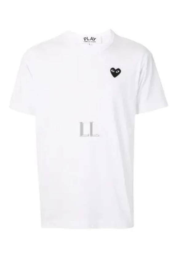 Black Wappen Short Sleeve T-Shirt White - COMME DES GARCONS PLAY - BALAAN 2