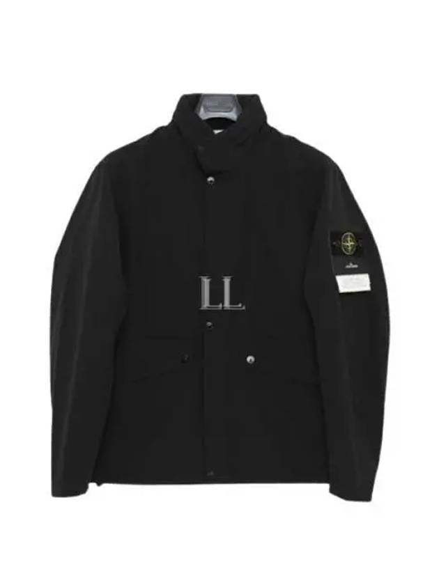 Logo Light Soft Shell Jacket Black - STONE ISLAND - BALAAN 2