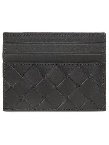 Intrecciato Leather Card Wallet Dark Green - BOTTEGA VENETA - BALAAN 1