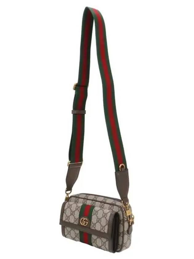 Ophidia Gold Logo Mini Cross Bag Beige - GUCCI - BALAAN 3