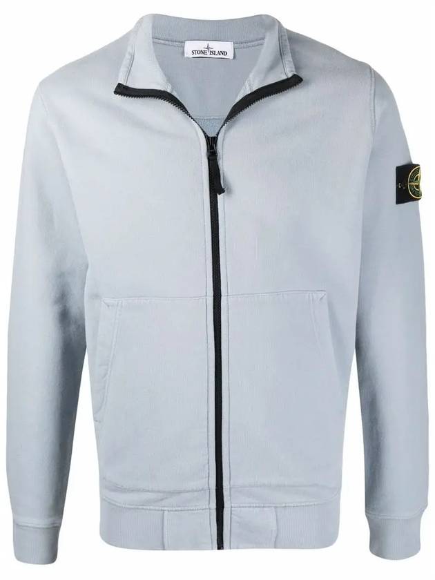 Wappen Patch Cotton Zip-up Jacket Sky Blue - STONE ISLAND - BALAAN 3