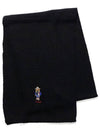 Holiday Bear Wool Muffler Black - POLO RALPH LAUREN - BALAAN.